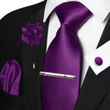 Funki Buys | Neckties | Men's 5 Pcs Luxury Ridged Silk Tie Sets