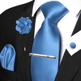Funki Buys | Neckties | Men's 5 Pcs Luxury Ridged Silk Tie Sets
