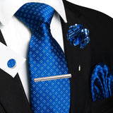 Men's 5 Pcs Luxury Formal Silk Tie Sets - Brown - 038 - One Size - Silk - image 29
