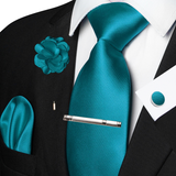 Funki Buys | Neckties | Men's 5 Pcs Luxury Ridged Silk Tie Sets