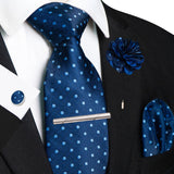 Men's 5 Pcs Luxury Formal Silk Tie Sets - Brown - 038 - One Size - Silk - image 31