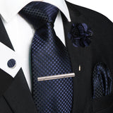 Men's 5 Pcs Luxury Formal Silk Tie Sets - Brown - 038 - One Size - Silk - image 25