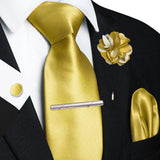 Men's 5 Pcs Luxury Formal Silk Tie Sets - Brown - 038 - One Size - Silk - image 45