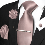 Funki Buys | Neckties | Men's 5 Pcs Luxury Ridged Silk Tie Sets