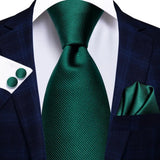 Funki Buys | Neckties | Men's 3 Pcs Stylish Dark Green Tie Set