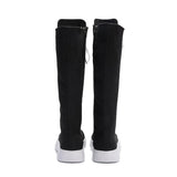 Women's Streetwear Lace Up Canvas Boots - Black - High Top Sneaker - 43 B - Canvas - image 18
