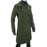 Women's Slim Fit Double Breast Overcoat - Khaki - Women's Jacket - XXXL - Polyester - image 27