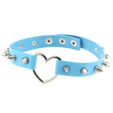 Women's Heart Choker Cosplay Collars - Blue - Heart Choker - Medium - PU Leather - image 17