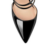 Women's Luxury 4 Strap Stiletto Sandals - Gold - Formal Shoes - 45 B - PU Leather - image 11