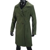 Women's Slim Fit Double Breast Overcoat - Khaki - Women's Jacket - XXXL - Polyester - image 25