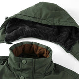 Men's Winter Hooded Windbreaker Parka - Black - Hooded Parka - 6XL - Polyester - image 22