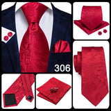 Men's 3 Pcs Elegant Formal Silk Tie Sets - Blue/Gray - SN3242 - One Size - Silk - image 22