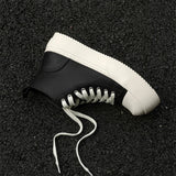 Women's Men's Platform High Top Sneakers - Black - Platform Sneakers - 46 B - Canvas - image 7