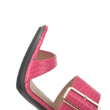 Women's Big Buckle High Heel Slides - Black - Formal Shoes - 43 B - PU Leather - image 24