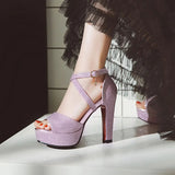 Women's Sequin High Platform Sandals - Gold - 11.5cm / Sandals - 43 B - PU Leather - image 26