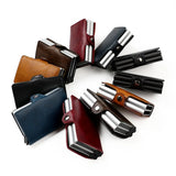 Unisex RFID Popup Card Holder - Brown - RFID Popup Card Wallet - 3.93 x 2.75 x 0.78" - PU Leather - image 22