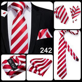 Men's 3 Pcs Elegant Formal Silk Tie Sets - Blue/Gray - SN3242 - One Size - Silk - image 32