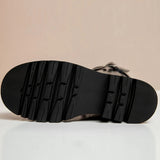 Women's Patent Buckle Strap Lace Up Boot - Black - Boot - 42 B - PU Patent Leather - image 20