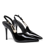 Women's Metallic Beaded High Slingbacks - Gold - 1 6129 / Slingbacks - 42 B - PU Leather - image 43