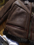 Men's Genuine Leather Sheepskin Jacket - Black - Bomber Jacket - 6XL - Genuine Leather - image 28