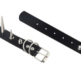 Women's Punk Spike Collar Necklace - Black - Spike Collar Necklace - PU Leather - image 7