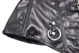 Women's Faux Leather Steampunk Corset - Black - Corset - 6XL - PU Leather - image 3