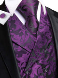 Funki Buys | Vests | Men's 4 Pcs Formal Floral Tie Vest Sets