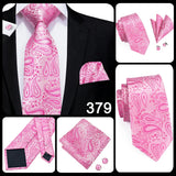 Men's 3 Pcs Elegant Formal Silk Tie Sets - Blue/Gray - SN3242 - One Size - Silk - image 28