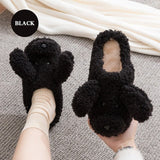 Women's Fluffy Winter Slippers - Coffee - Cow Slides - 36-37 - Plush - image 10