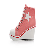 Women's Canvas Elevator Platform Sneaker - Black - Platform Sneakers - 43 B - Canvas - image 14