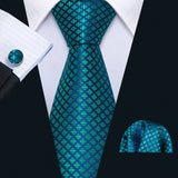 Funki Buys | Neckties | Men's 3 Pcs Shades of Teal Formal Tie Sets