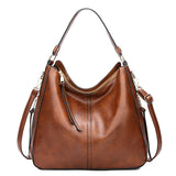 Handbags Women's Hobos Zipper Bucket Bags - Brown - Hobo Bag - Medium - PU Leather - image 21