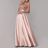 Women's Sequined Formal Prom Dress - Rose Gold - Evening Dress - US22 - Satin/Sequin - image 4