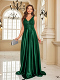 Women's Elegant Satin Sequin Dresses - Navy Blue - Evening Dress - XXL - Polyester Sequin - image 21