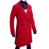 Women's Slim Fit Double Breast Overcoat - Khaki - Women's Jacket - XXXL - Polyester - image 9