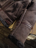 Men's Genuine Leather Sheepskin Jacket - Black - Bomber Jacket - 6XL - Genuine Leather - image 30