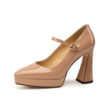 Women's Formal Dress Shoes Spool Heel - White - Shoes - 10.5 B - PU Leather - image 29