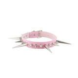 Women's Punk Spike Collar Necklace - Pink - Spike Collar Necklace - PU Leather - image 13