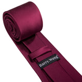 Funki Buys | Neckties | Men's 3 Pcs Premium Burgundy Tie Set