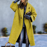 Women's Soft Woolen Loose Overcoat - Black - Ladies Coat - XXL - Wool Blend - image 5