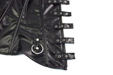 Women's Faux Leather Steampunk Corset - Black - Corset - 6XL - PU Leather - image 6