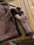 Men's Genuine Leather Sheepskin Jacket - Black - Bomber Jacket - 6XL - Genuine Leather - image 32