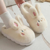 Women's Cute Rabbit Slippers - White - Rabbit Slippers - 36-37 - Plush - image 4