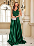 Women's Elegant Satin Sequin Dresses - Navy Blue - Evening Dress - XXL - Polyester Sequin - image 13