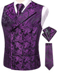 Funki Buys | Vests | Men's 4 Pcs Formal Floral Tie Vest Sets