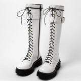 Women's Gothic Big Buckle Knee High Boot - Black - Boots - 10.5 B - PU Leather - image 17