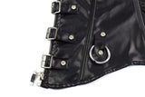 Women's Faux Leather Steampunk Corset - Black - Corset - 6XL - PU Leather - image 8