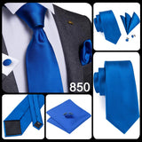 Men's 3 Pcs Elegant Formal Silk Tie Sets - Blue/Gray - SN3242 - One Size - Silk - image 23