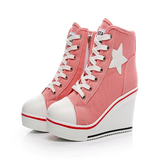 Women's Canvas Elevator Platform Sneaker - Black - Platform Sneakers - 43 B - Canvas - image 15