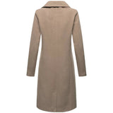 Women's Slim Fit Double Breast Overcoat - Khaki - Women's Jacket - XXXL - Polyester - image 22